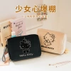 Sanrio HelloKitty light and soft makeup bag, cute cartoon large capacity, high-end three-dimensional storage bag details Picture